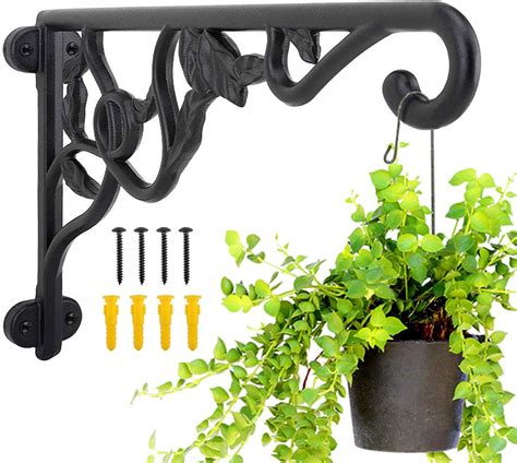 metal plant hanger brackets|brackets for hanging plants indoors.